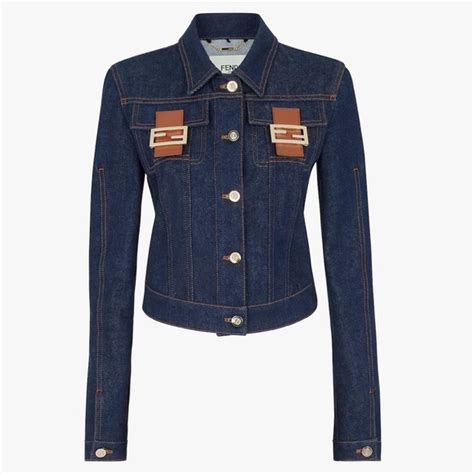 fendi jacket brown|Fendi denim jacket women's.